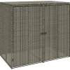 Clearance VIDAXL Utomhus soptunna - - Grå - UV-beständig polyeten - 130x80x115 cm - Rattanh design