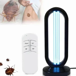 Best UVC-lampa Ozon Dödar Vägglöss 3 Timerinställningar med Fjärrkontroll Germicid