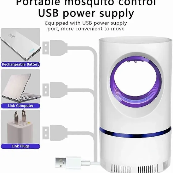 New FMYSJ UV-ljus Myggdödare USB Elektrisk Insektsdödare Fläkt för Hem, Utomhus (FMY)
