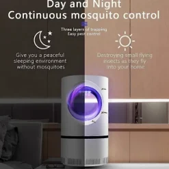 New FMYSJ UV-ljus Myggdödare USB Elektrisk Insektsdödare Fläkt för Hem, Utomhus (FMY)