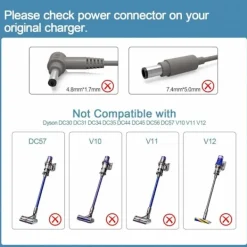Sale 26.1V Laddare för Dyson Sladdlös Dammsugare - (för V6 V7 V8 Absolute DC58 DC59 DC61 DC62 DC72 Strömförsörjning)