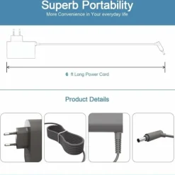 Sale 26.1V Laddare för Dyson Sladdlös Dammsugare - (för V6 V7 V8 Absolute DC58 DC59 DC61 DC62 DC72 Strömförsörjning)