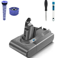 Outlet SWAREY 21,6V 4000mAh batteri för Dyson V6 dammsugare med förfilter och efterfilter samt borste och skruvmejsel