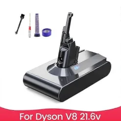 Best 21.6V 8000MAh Batteri för V8 Li-Ion Dammsugare med Filter