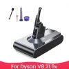 Online 21.6V 8000MAh Ersättningsbart uppladdningsbart batteri för V8 Li-Ion dammsugare