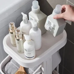 Clearance Vagn på hjul med 2 tvättkorgar