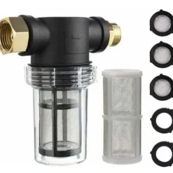 Outlet Vattenfilterslang för högtryckstvätt 40 mesh extra 100 mesh trädgårdsslangkranfilter med metallnät kompatibelt med högtryckstvättar