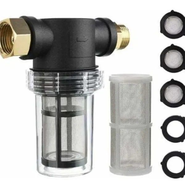 Outlet Vattenfilterslang för högtryckstvätt 40 mesh extra 100 mesh trädgårdsslangkranfilter med metallnät kompatibelt med högtryckstvättar