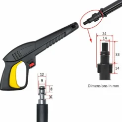 Best Vattenpistolbricka Justerbar Högtrycksvattenstråle Spruthylla för Biltvätt/Vattning KLB