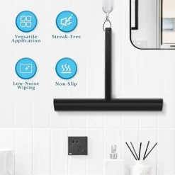 Sale Vattenskrapa med hållare, duschskrapa utan borrning 24CM, enkel rengöring