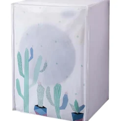 Hot Vattentätt skydd, PEVA dammtätt skydd lämpligt för tvättmaskiner och torktumlare (60*56*83cm, kaktus)_tfrf