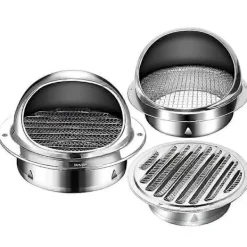 Outlet Ventilationsgaller, torktumlare avgasventil väggventil rostfritt stål runt ventilationsgaller för HVAC-system