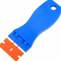Discount Superp Verre Grattoir avec 10 raclettes de en plastique, pour enlever les étiquettes, a colle, la peintureAutocollants et décalcomanies 10*3,9cm 11st Bleu