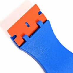 Discount Superp Verre Grattoir avec 10 raclettes de en plastique, pour enlever les étiquettes, a colle, la peintureAutocollants et décalcomanies 10*3,9cm 11st Bleu