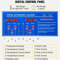 Hot VEVOR 3L Professionell ultraljudstvätt - Uppvärmnings ultraljudstvätt med korg