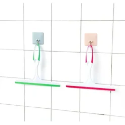 New Väggmonterad duschskrapa och torkare för rengöring av duschdörrar, badrum, kök, glas, bilar[mo][CO]