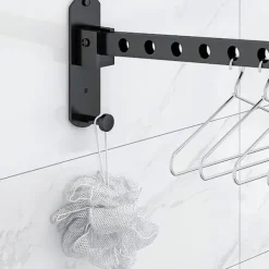 Best Väggmonterad klädtork, väggmonterad klädhängare 90° hopfällbar klädstång