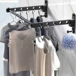Best Väggmonterad klädtork, väggmonterad klädhängare 90° hopfällbar klädstång