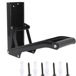 Online Väggmonterad metallburkpress Mjukt handtag Halkfri matta Enkel krossning Ölburkpress Svart