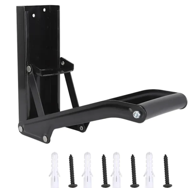 Online Väggmonterad metallburkpress Mjukt handtag Halkfri matta Enkel krossning Ölburkpress Svart