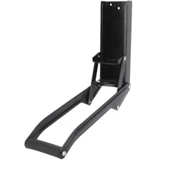 Online Väggmonterad metallburkpress Mjukt handtag Halkfri matta Enkel krossning Ölburkpress Svart