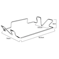 Hot Väggmonterad skräppåsehållare utan borrning, rostfritt stål, silverfärg, 18,5*14*4cm