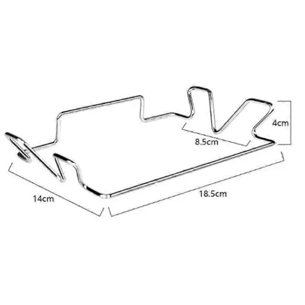 Hot Väggmonterad skräppåsehållare utan borrning, rostfritt stål, silverfärg, 18,5*14*4cm
