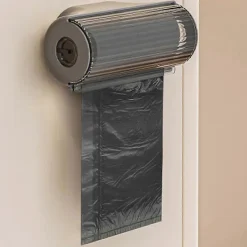 Outlet Väggmonterad soppåsedispenser plastpåsar shoppingväska behållare Light Gray