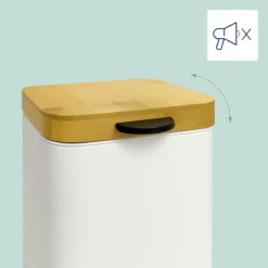 Sale Northix Väggmonterad soptunna för badrum, 3 l, mjukstängande lock