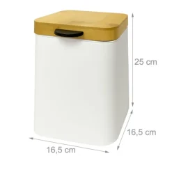 Sale Northix Väggmonterad soptunna för badrum, 3 l, mjukstängande lock