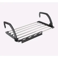 Discount Väggmonterad Torkställning i Rostfritt Stål Svart för Hängning