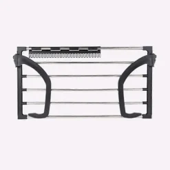 Discount Väggmonterad Torkställning i Rostfritt Stål Svart för Hängning