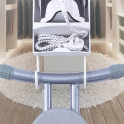 New Väggmonterad värmebeständig breddad elektrisk strykjärnshållare med krokar för garderobshotell Vit