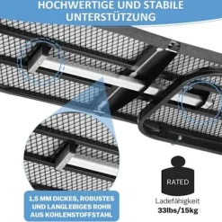 Best Väggmonterat Strykbord 92x31cm Väggmonterat Litet utrymme - HÖJDJUSTERING - för Ångstrykjärn/elektriskt - Svart