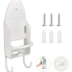 Online Väggmonterat Strykbräde med 2 PBT-krokar 13,3 x 29,4 cm