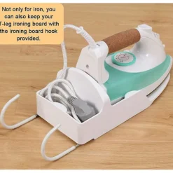 Online Väggmonterat Strykbräde med 2 PBT-krokar 13,3 x 29,4 cm