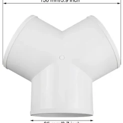 Online 3-vägs kanalanslutning, kanalfördelare för avgasfläkt torktumlare ventilslang, 4