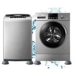 Discount Glad Vibrationsdämpande fötter för tvättmaskin/torktumlare Grå 4-pack