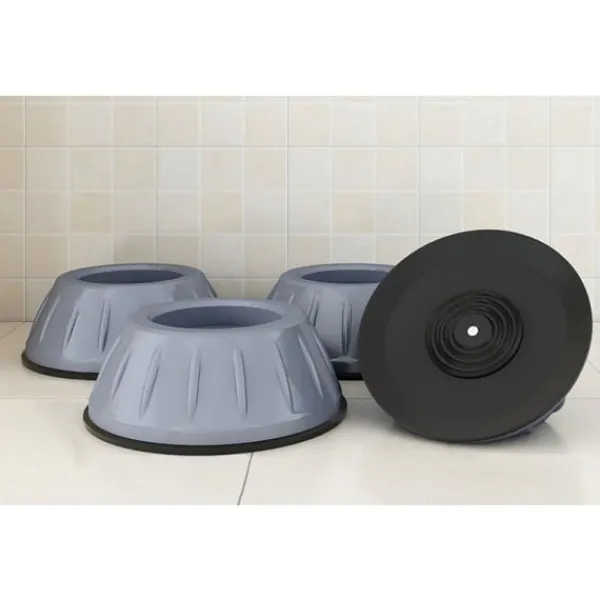 Discount Glad Vibrationsdämpande fötter för tvättmaskin/torktumlare Grå 4-pack