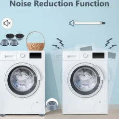 Discount Glad Vibrationsdämpande fötter för tvättmaskin/torktumlare Grå 4-pack