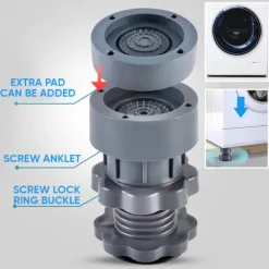 Discount Vibrationsdämpande tvättmaskin 4 st justerbara