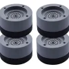 Best DAO Vibrationsdämpare, 4 stycken universella vibrationsdämpare antivibrationsmattor för tvättmaskin och torktumlare 4cm (grå, 4cm) [DB]