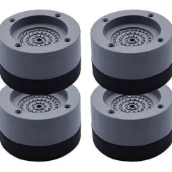 Best DAO Vibrationsdämpare, 4 stycken universella vibrationsdämpare antivibrationsmattor för tvättmaskin och torktumlare 4cm (grå, 4cm) [DB]