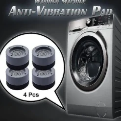 Best DAO Vibrationsdämpare, 4 stycken universella vibrationsdämpare antivibrationsmattor för tvättmaskin och torktumlare 4cm (grå, 4cm) [DB]
