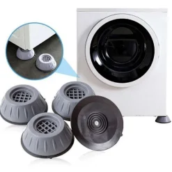 Otego Vibrationsdämpare Tvättmaskin - Fötter som dämpar vibrationer one size grå