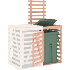 Best vidaXL Förlängning till skjul för sopkärl massivt douglasträ Brun