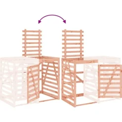 Best vidaXL Förlängning till skjul för sopkärl massivt douglasträ Brun