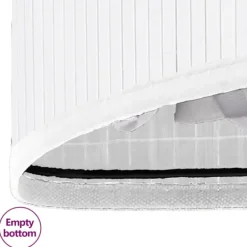 Sale vidaXL Hörntvättkorg Bambu 60 L white Vit