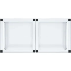 Online vidaXL Sockel för tvättmaskin med utdragbar hylla vit