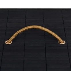 Clearance vidaXL Tvättkorg bambu med 2 sektioner 72 L Svart